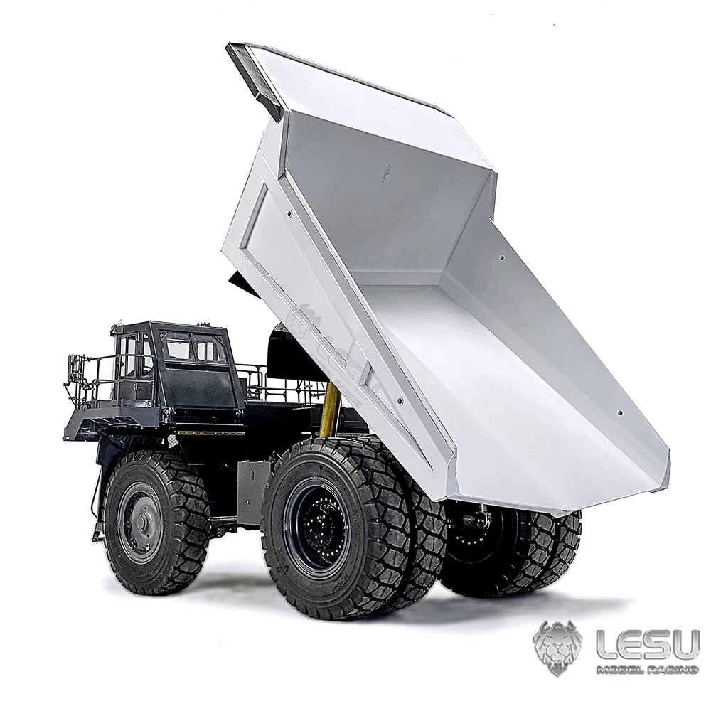 1/16 LESU Aoue R100E RC Hydraulic Mining Truck Radio Control Metal Heavy Duty Dumper Car Model with Light System Toy TH23382