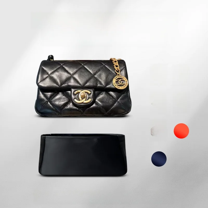 

Acetate Satin Inner Bag for 23S Gold Coin Bag Large Inner Storage Cosmetic Bag Pure Color Cubic Sle