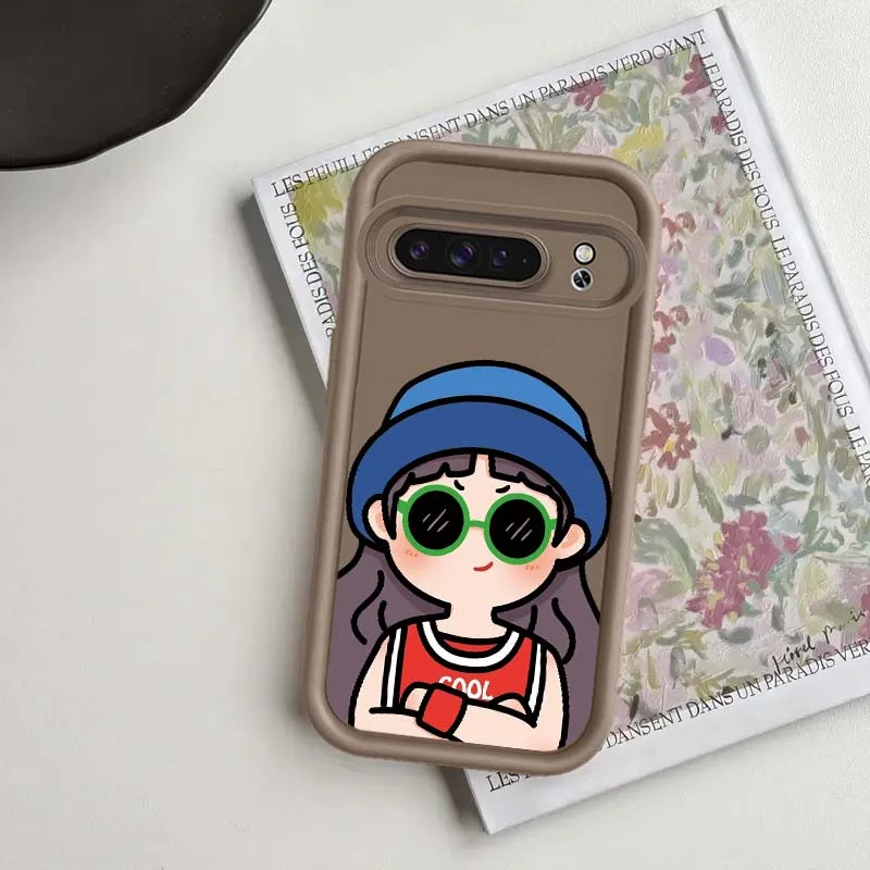 Stylish And Cool Cover For Google Pixel 9 8A 8 7A 7 Soft Eye Ladder Phone Case Cover