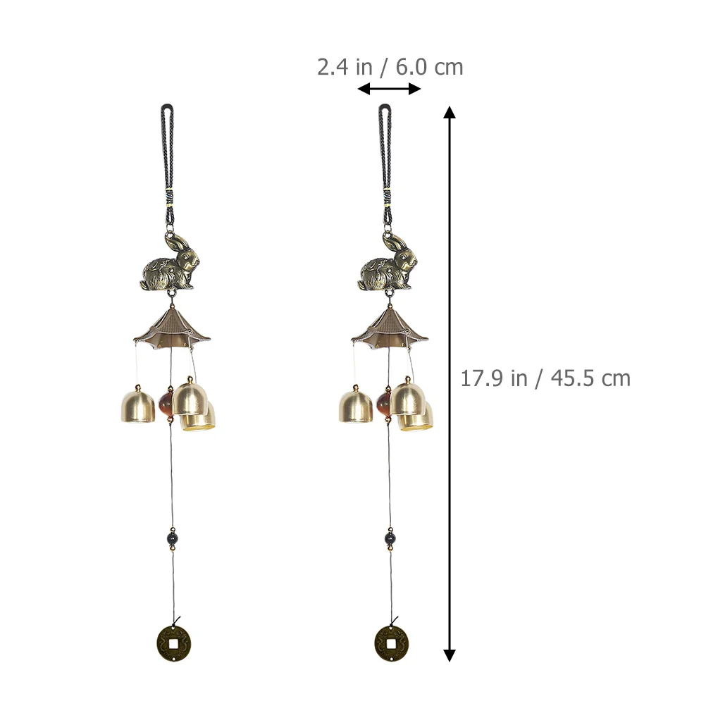

2Pcs Metal Wind Chime Garden Outdoor Decor Rustproof Durable Easy to Hang Bells Metal Wind Chime Windchime Small Windchime