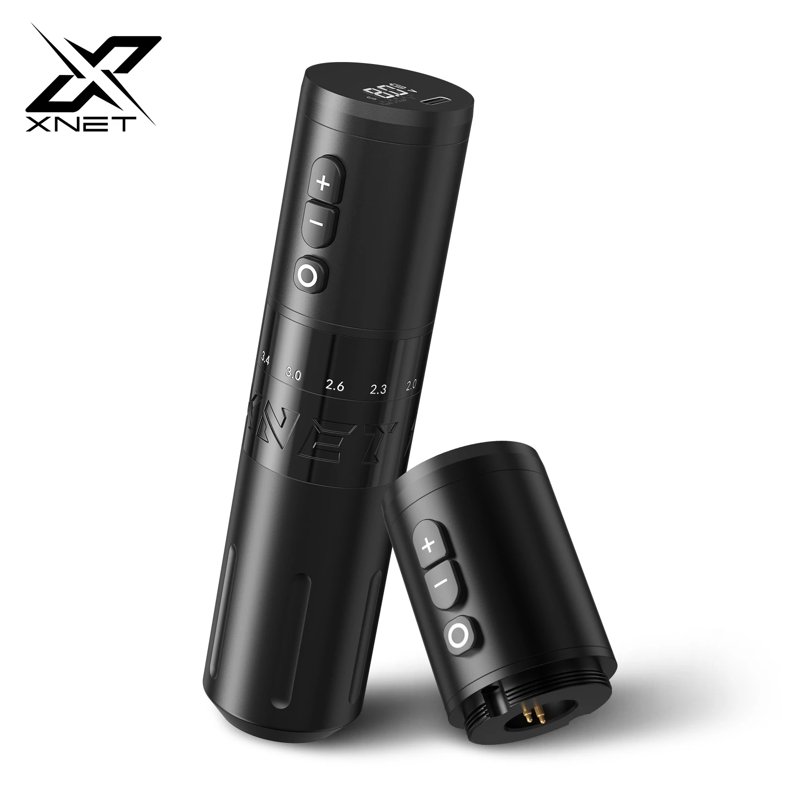 

XNET E1 Беспроводная ручка для тату-машины, 7 ходов с мощным нестандартным двигателем, аккумулятор 2000 мАч для макияжа, ручка для татуировки Bady Beauty