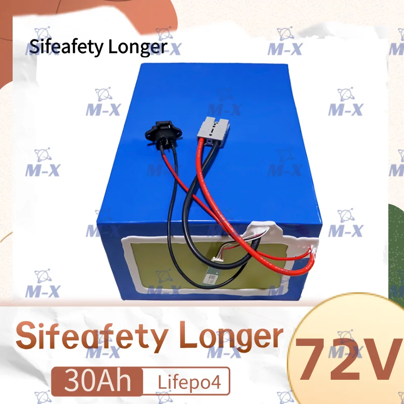 

Новый аккумулятор LiFePo4 72 В, 30 Ач, аккумуляторная батарея 32140 22S2P, встроенный двигатель BMS, 3600 Вт, высокая мощность, 84 В + 5 А, зарядное устройство, беспошлинный