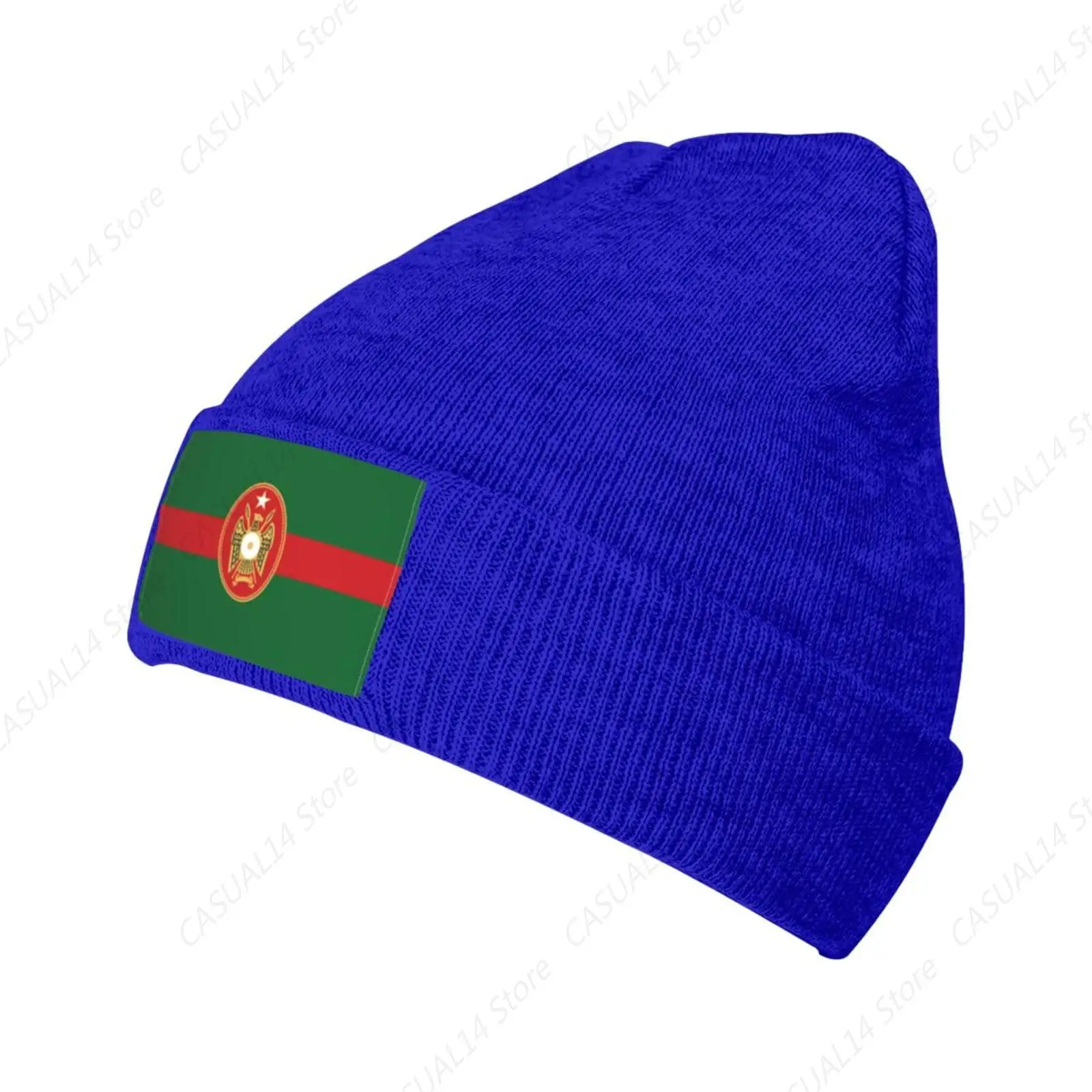 Somali Army Flag Beanie Hat for Men Women Knit Skull Cap Warm Hats Blue Knitted Caps