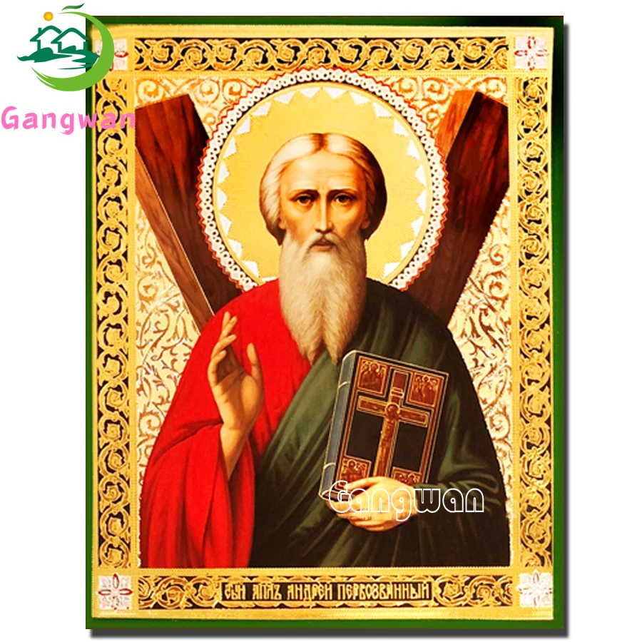 St. Andrew,Orthodox Christian Diamond Painting Full Square round Diamond  Embroidery Cross Stitch religion 5d DIY Mosaic decor