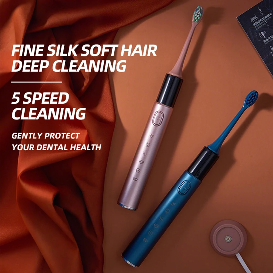 

Звуковая электрическая зубная щетка с магнитной левитацией и 5 режимами для глубокой чистки полости рта для взрослых пар