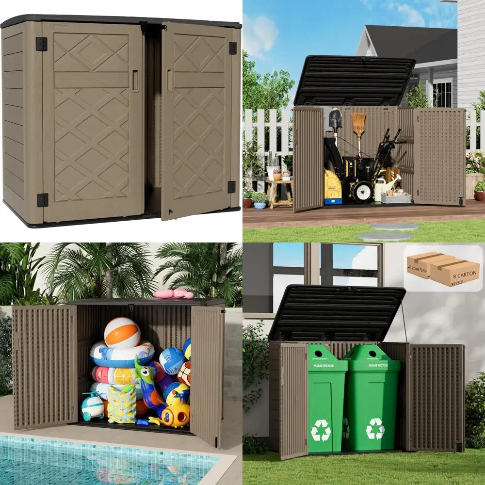 

Универсальный навес для хранения из 48-кубической смолы для предметов первой необходимости на открытом воздухе, предметов для патио и садового оборудования