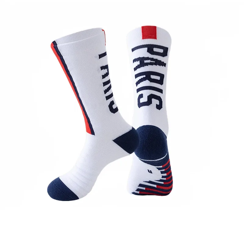 جوارب كرة قدم قصيرة احترافية بحجم النجمة للرجال، جوارب رياضية متوسطة الأنبوب مضادة للانزلاق مريحة وامتصاص العرق