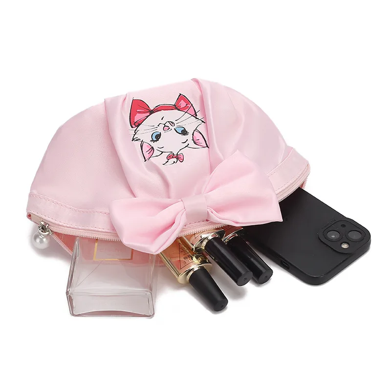 Cartoon Mary Cat Makeup Bag for Women, Fashionable, High Quality, Multi Functional Storage, Portable Handbag