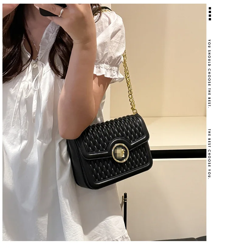 

‌2025 New Light Luxury Messenger Bag - Women's Small Square Shoulder Bag | Portable Chain Crossbody Purse | Femininity Fashion"‌