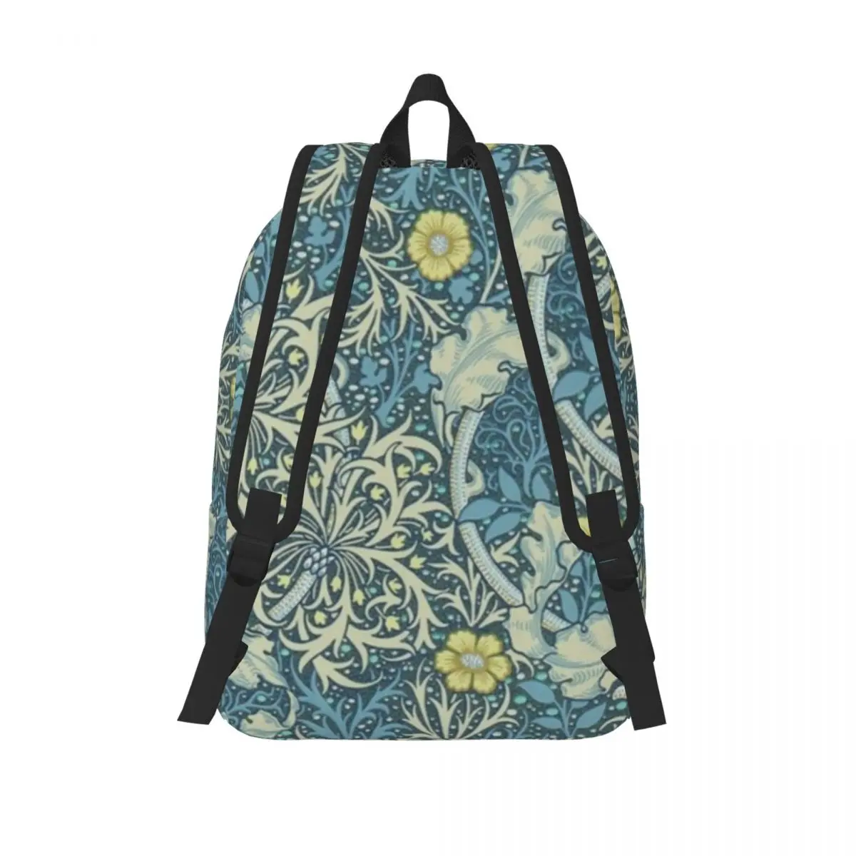 William Morris alga marina para adolescentes, mochila escolar para estudiantes, Vintage Floral, arte victoriano, Daypack, Primaria, Universidad Alta, senderismo