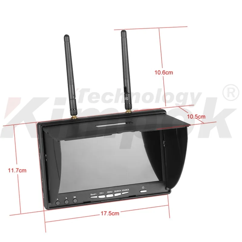 

Беспроводной видеоприемник 5802D: 7-дюймовый HD LCD-экран, передача данных в реальном времени с низкой задержкой, функция записи