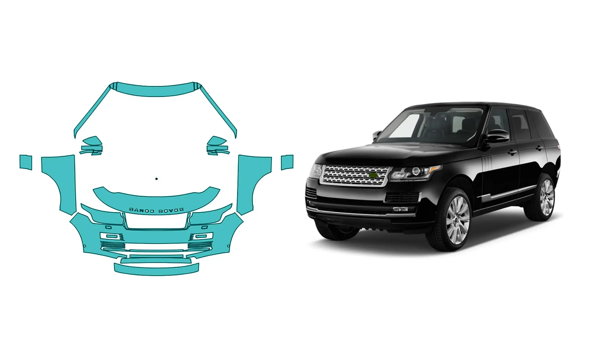 

For Land Rover Range Autobiography Sandard 2013-2017 TPU Pre-cut PPF Scratch-resistant Front Bumper Hood Engine Protective Film