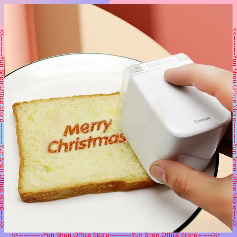 

Handheld Food Color Printer Portable Small Mini Wireless Smart Diy Bread Milk Tea Coffee Logo Printing Easy Operation