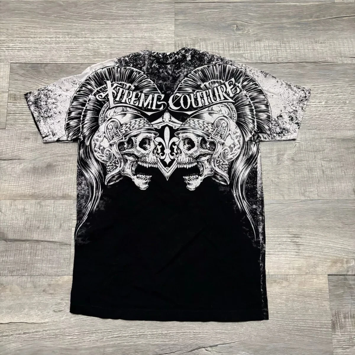 Y2K Vintage Gothic T-Shirt Skull Print Streetwear Tee Harajuku Style Distressed Cotton Shirt for Men Xtreme Couture Inspired