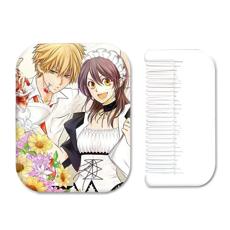 8x6cm Kaichou wa meido-sama Folding Single-side Makeup Mirror Portable Travel Anime Cute Girls Kids Magnifying Rectangular