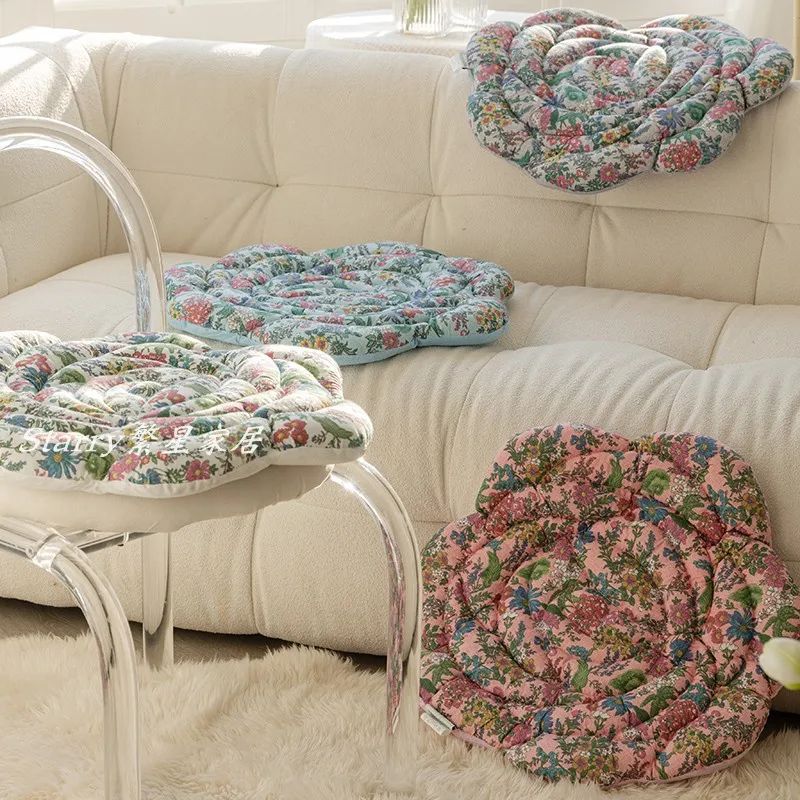 

Rose cushion cotton round chair seat cushion Sofa cushion thickened student office seat cushion
