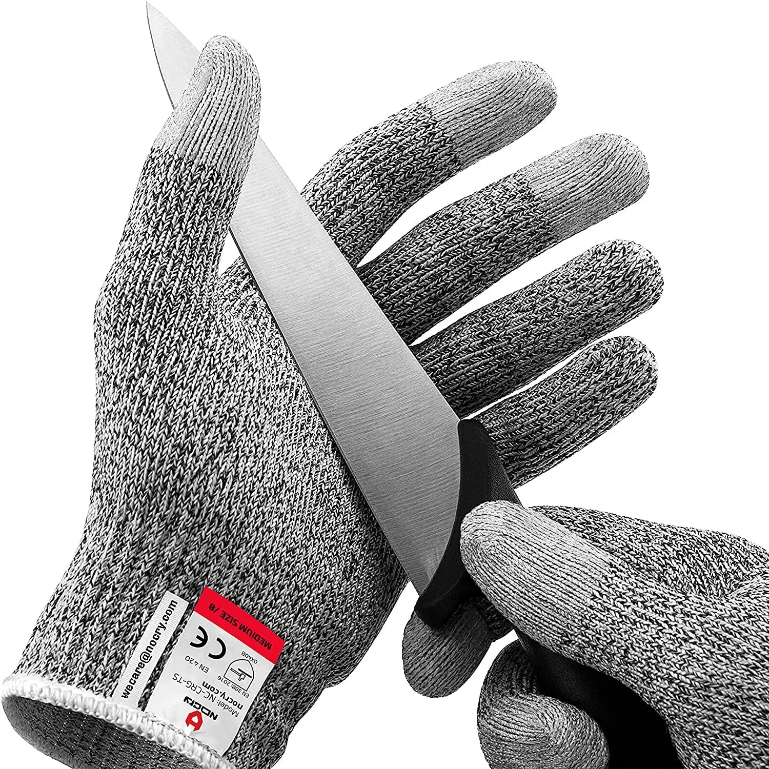 Cut Resistant Gloves Level 5 with 3 Touchscreen Capable Fingers for Diy Wood Work Leather Craft Kitchen Cutting Handle Glass