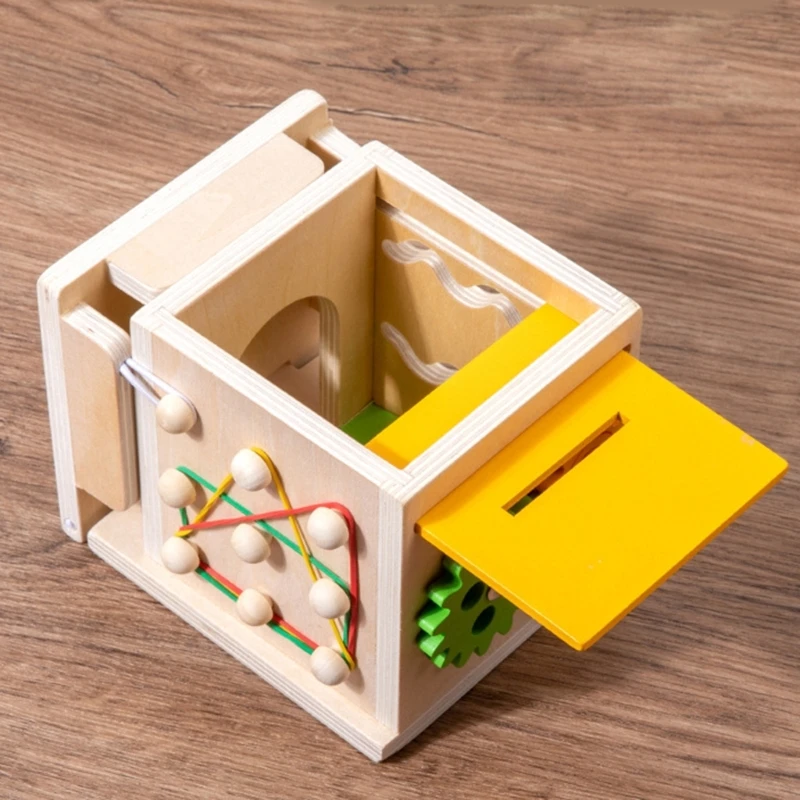 Montessori Stijl Houten Muntautomaat Speldoos Speelgoed 8-In-1 Vorm En Kleur Cognitief Onderwijs Speelgoed Kleuter Sensorisch Educatief Speelgoed