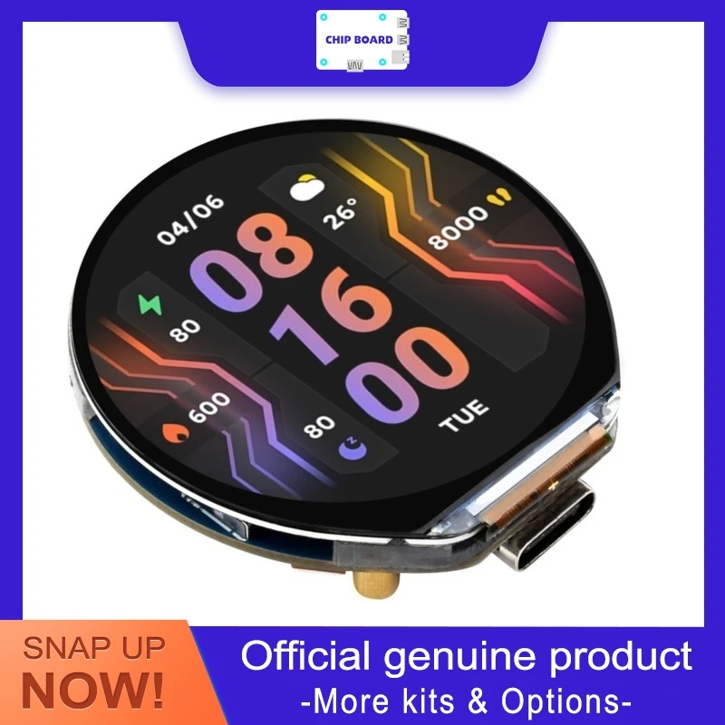 

Waveshare RP2350 1,46-дюймовый круглый сенсорный дисплей, 480x480 IPS 65K цвет для интеллектуальных приложений UI.