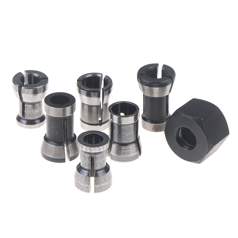 

Комплект адаптеров для цангового патрона M17 (6/6.35/8 мм) с гайкой для гравировальных и фрезерных станков по металлу