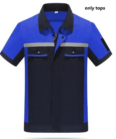 Summer Work Clothes Men Houseworker Coverall Workmen Uniform Car Repairman Workshop Summer Safety Working Hi Vis Mechanical Suit