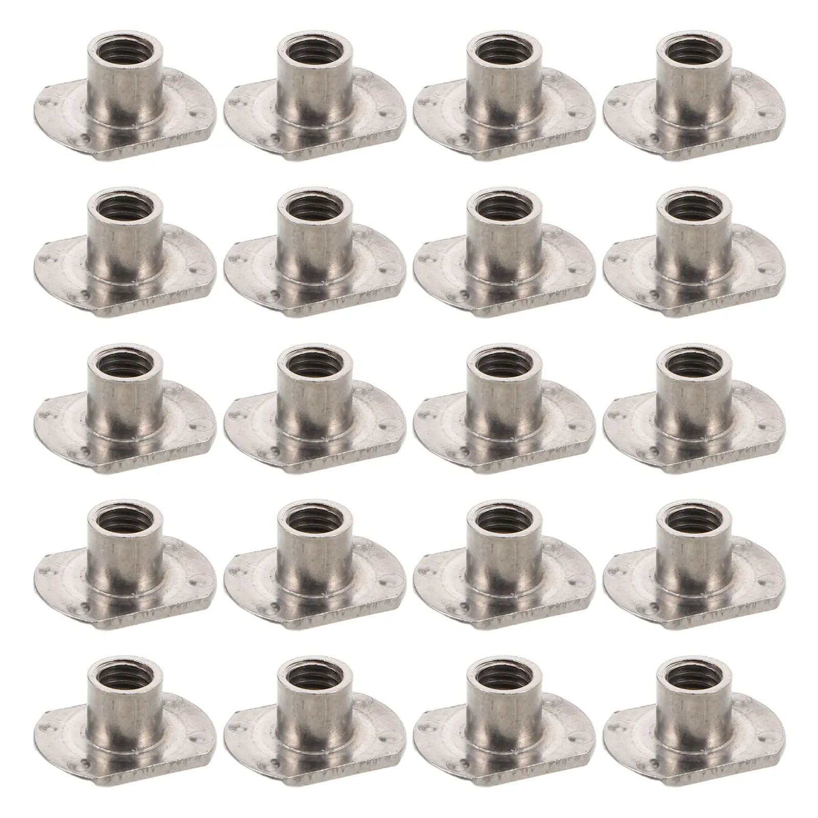 50Pcs M8 Cold Forged Flanged Step T Hat Nuts Carbon Steel Projection Welding Nut for Industrial Furniture Frame Repair
