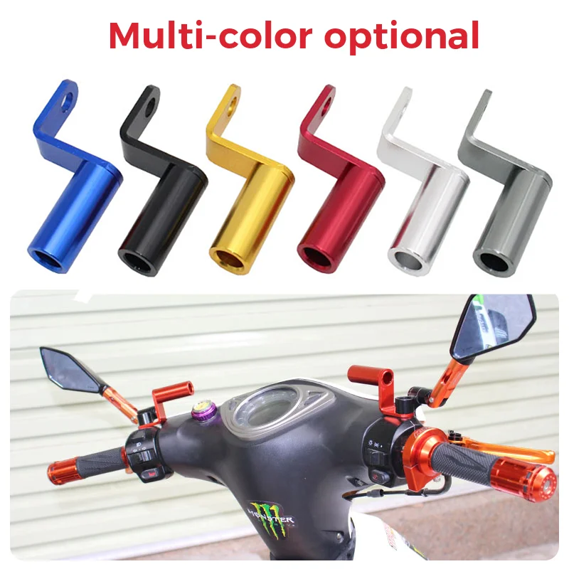 Support de rétroviseur universel CNC en aluminium, support d'extension de moto, adaptateur de rétroviseur, accessoires de moteur