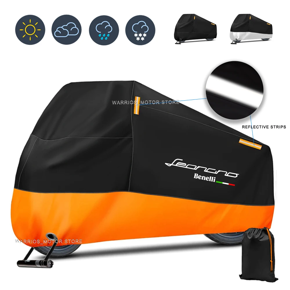 

Motorcycle Cover Waterproof Outdoor Scooter UV Protector Dust Rain Cover For Benelli leoncino125 250 500 800
