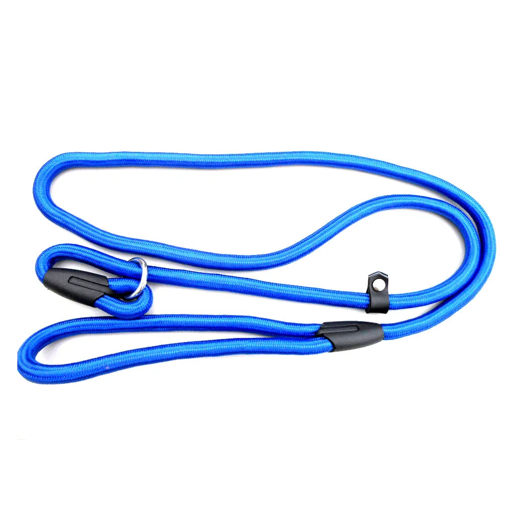 

Pet Dog Blue Nylon Lead Leash Traction Rope Automatic Adjustable Loop Training Pet Dog Leash Nylon Lead Rope