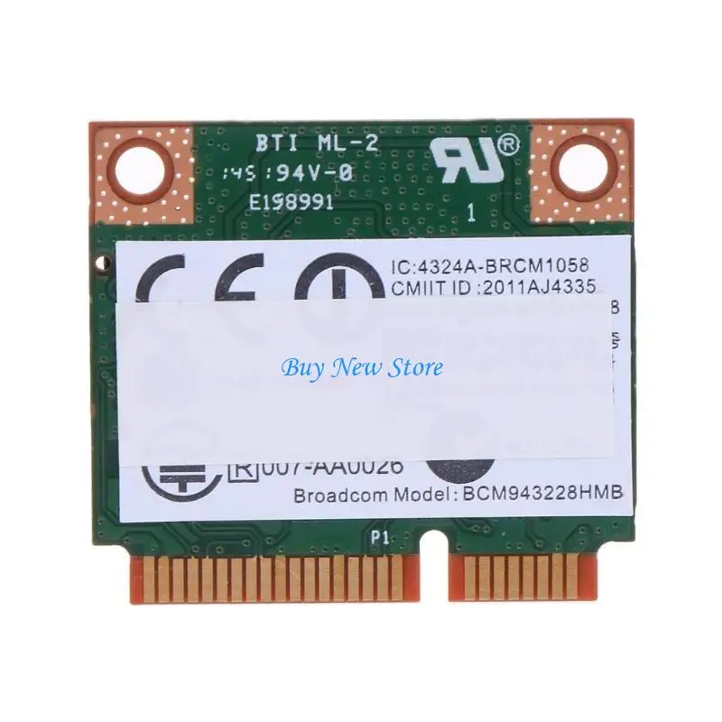 20CE 2.4G/ BT4.0 Mini Tarjeta red inalámbrica doble banda PCIe para BCM943228HMB