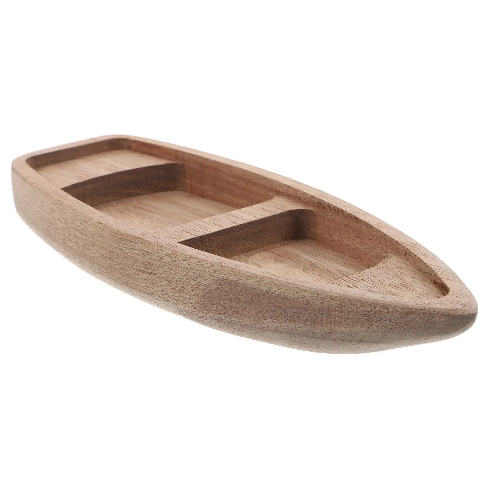 Wooden Boat Decoration Unfinished Natural Wood Canoe DIY Craft Nautical Party Home Decor Table Accent