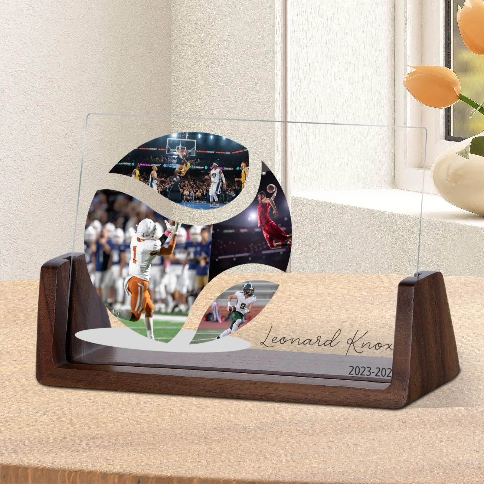 

Customized Creative Baseball Picture Frames Personalized Photos Collage Frame Desktop Display Birthday Gifts for Coach Teammate