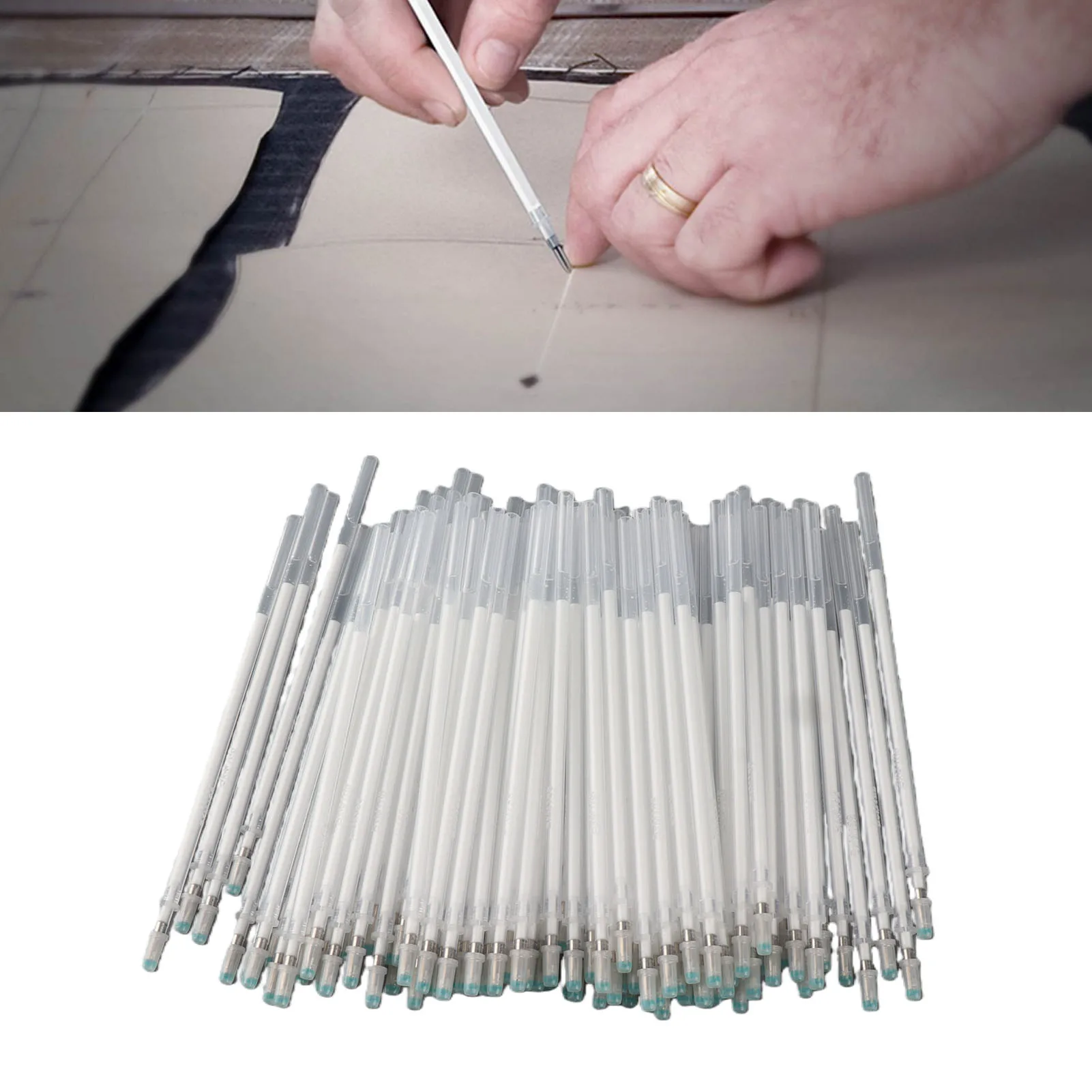 Verschwindender Stoffmarker Weiß, Hochtemperatur-Verschwindestift, Nachfüllbarer Hitze-Löschbarer Marker für Kleiderherstellung und DIY-Näharbeiten