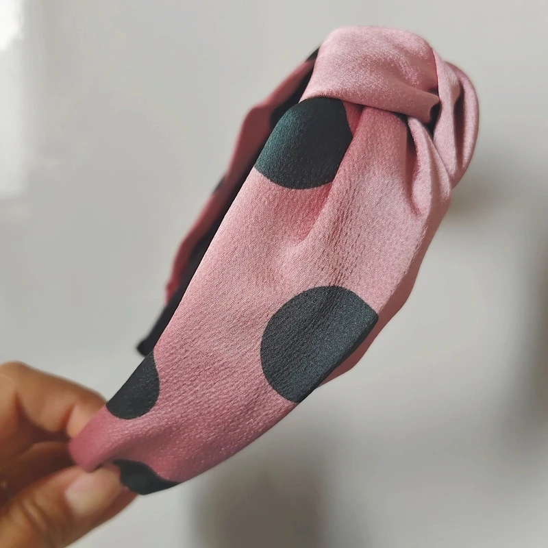 

5 шт./лот, женские аксессуары для волос, милая повязка на голову с принтом в горошек, повязка для умывания для взрослых, повязка на голову для девочек-подростков, 5 цветов в наличии