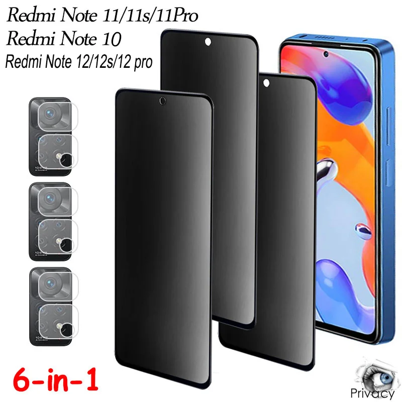 

redmi note 12 s Anti Peep glass for xiaomi redmi note 12 pro Privacy Screen Protector Tempered Glass redmi note 12s Camera Protector redmi note 11 pro Anti Spy 9H Hardness Protection redmi note 12 pro