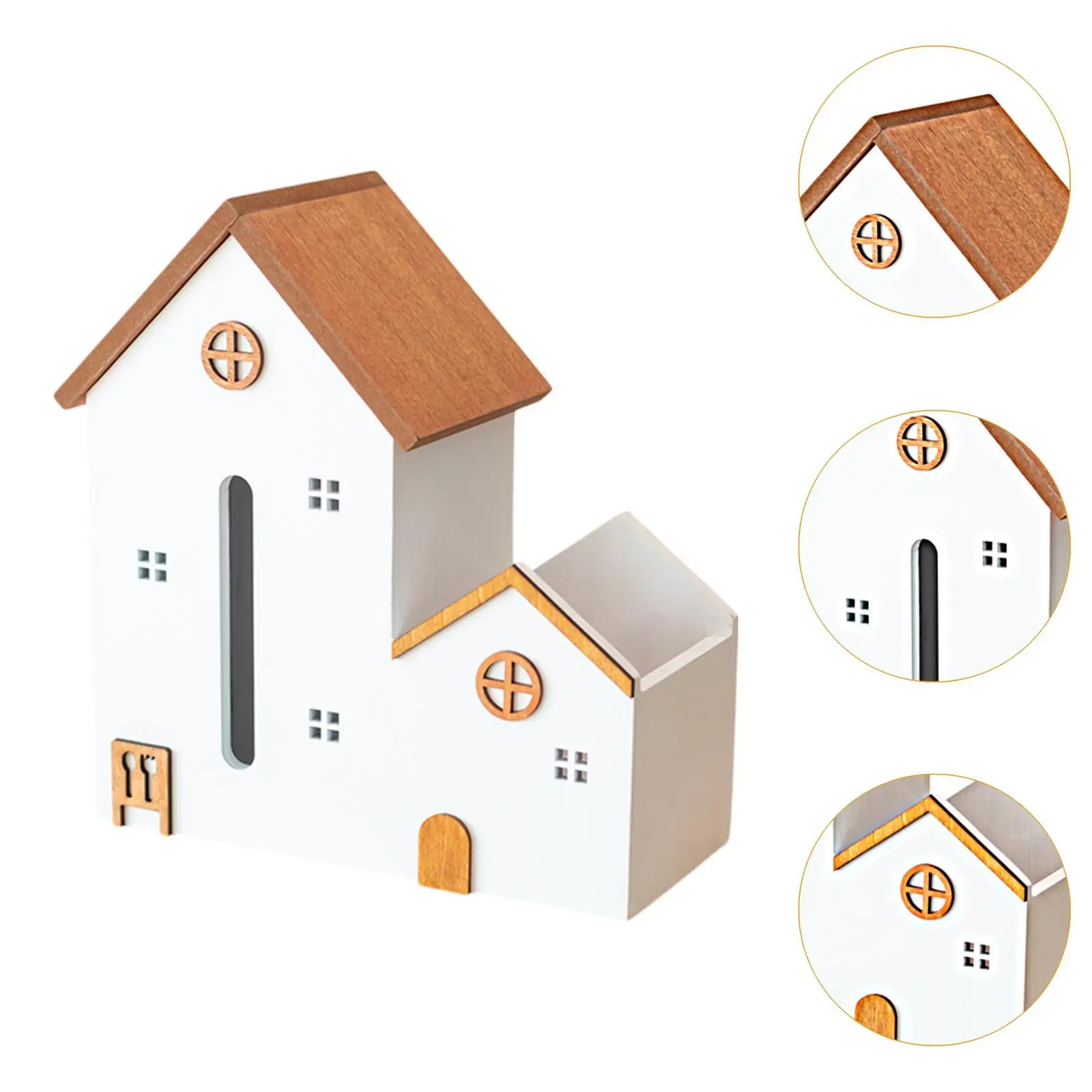 Haus Statue Tissue Box Abdeckung Tragbare Dekoration Gesichts Tissue Halter