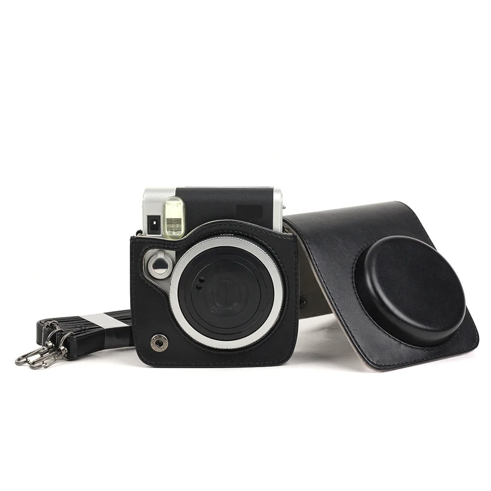 

Mini Camera Bag PU Leather Cover with Shoulder Strap for Instax mini90 Camera Case