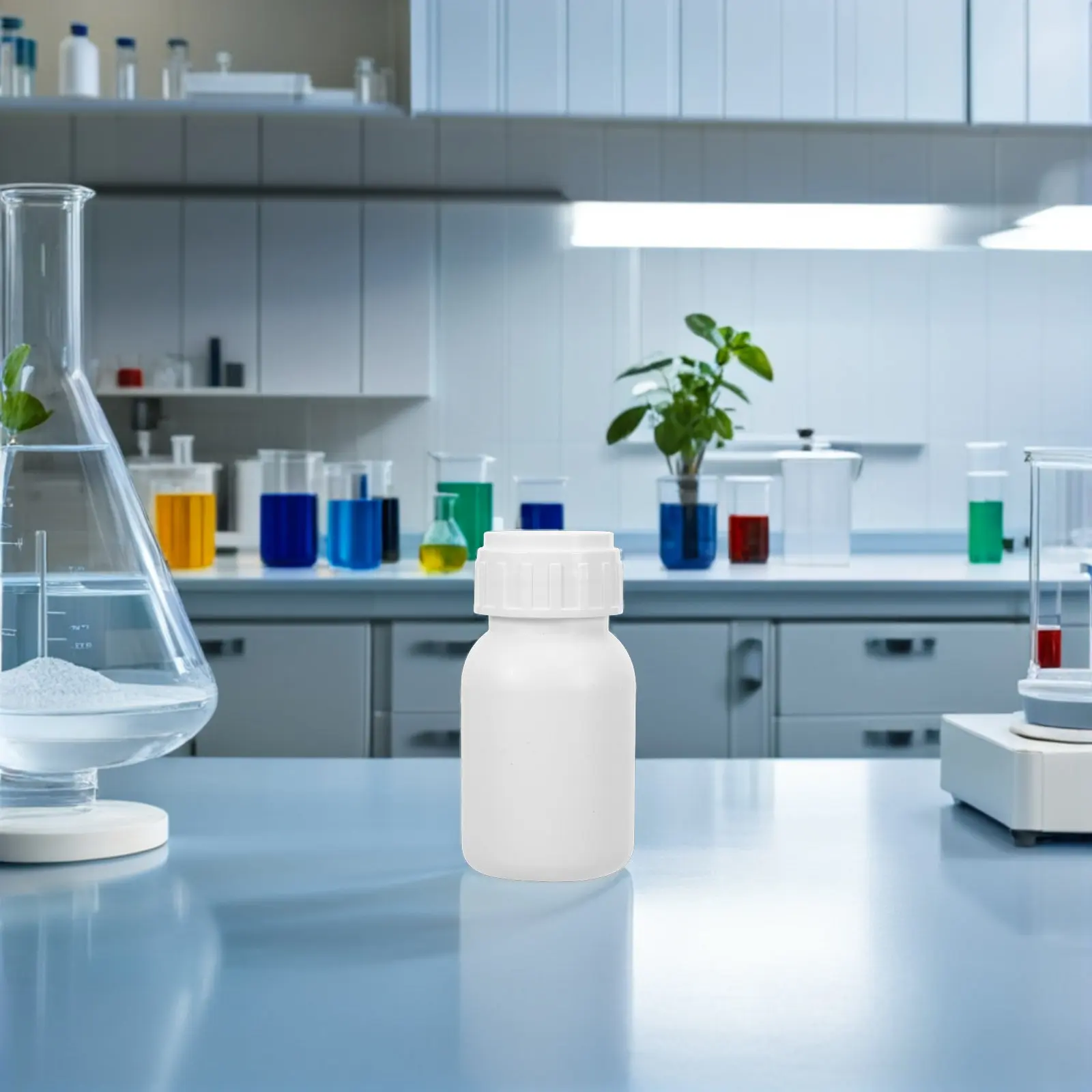 

Набор из 12 лабораторных бутылок из HDPE с фторированным покрытием, утолщенными стенками, герметичными завинчивающимися крышками, широким горлышком, для хранения химикатов и образцов, 50 мл