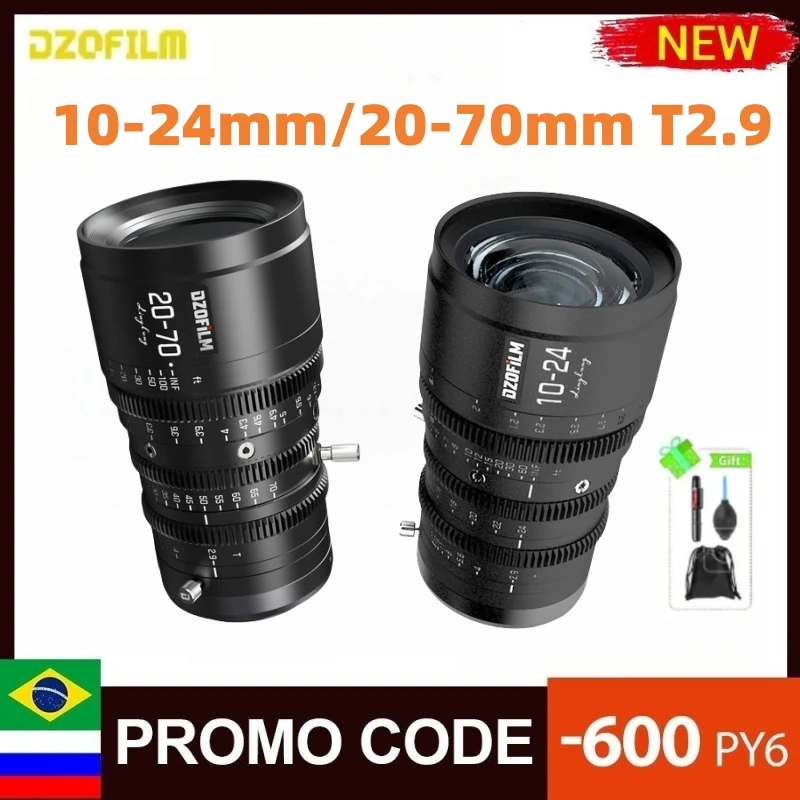 DZOFilm DZO linglung 10-24mm/20-70mm T2.9 MFT Parfocal Cine Lens for Micro Four Thirds Camera Focus Throughout Zoom Range