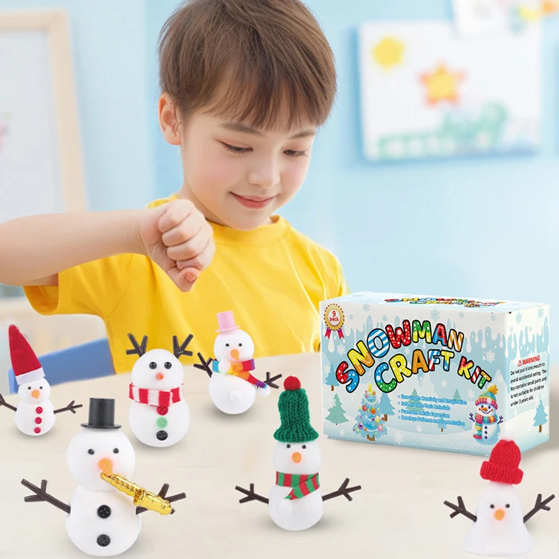 Diy natal boneco de neve kit moldagem argila construir um boneco de neve artesanato brinquedo para crianças meninos meninas natal meia stuffers presentes