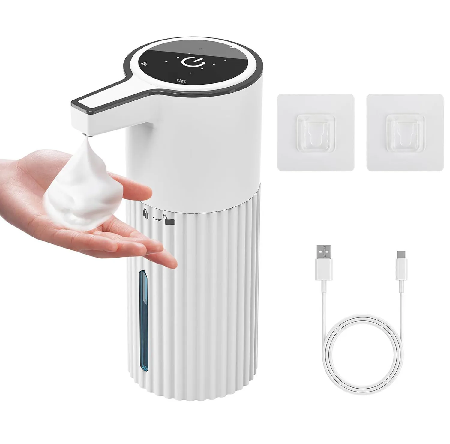 

Автоматический дозатор мыла с USB-зарядкой, сенсорный, для пены, для дома и ванной комнаты, диспенсер для пенного антисептика для рук