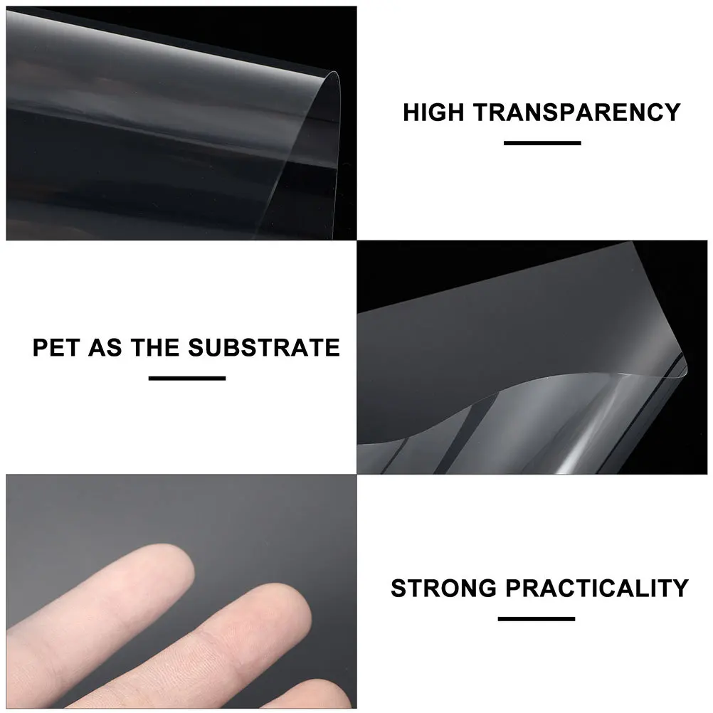 15Pcs Transparency Film Clear Printable Sheets for Screen Printing Stencil Making Overhead Projector Transparency Paper