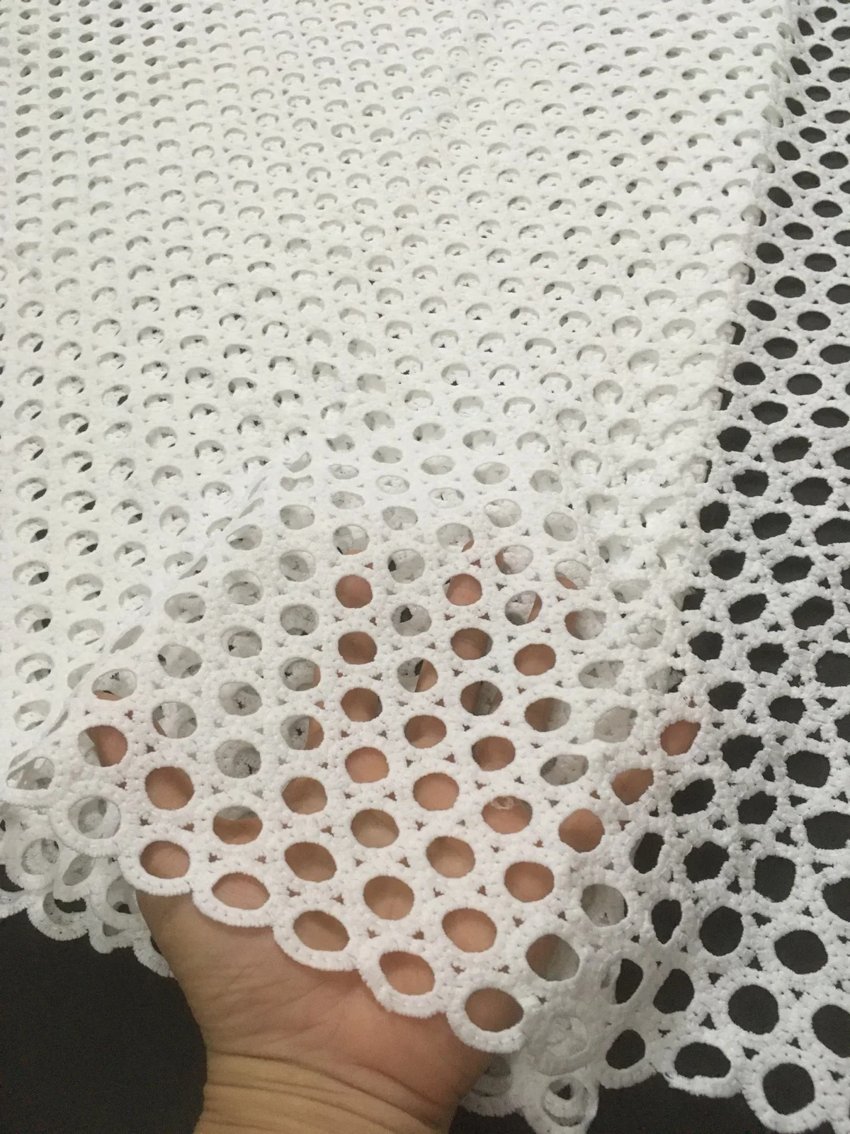 White Water Soluble Lace Fabric African Milk Silk Cord Lace Fabric Nigerian Guipure Lace Fabric For Party Dress Sewing PJFT2201B