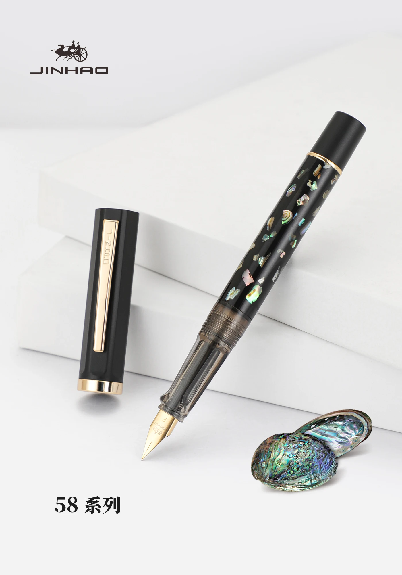 JINHAO 58 الخشب/قلم حبر Scrimshaw طالب F EF بنك الاستثمار القومي قلم حبر قلم الخط القرطاسية اللوازم المكتبية المدرسية