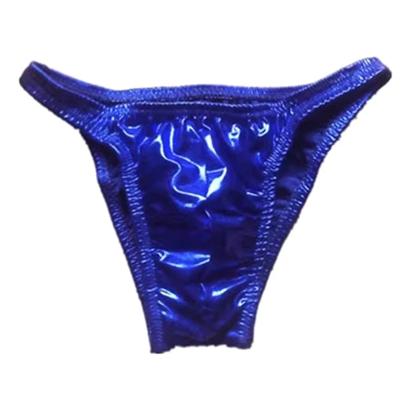 Shiny Sexy Mens Underwear Fitness Competition Sporty NPC Performance Hot Male Briefs Panties Bodybuilding Elastic Waist Closure