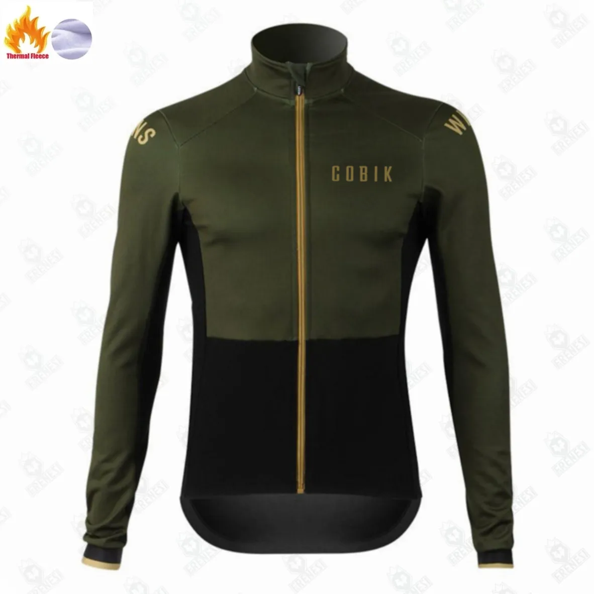 Cobik Winter Cashmere Top Jacket Men Pro Long Sleeve Sport Jersey Bicycle Fleece Cycle Printed Uniform Bike Road Ciclismo Hombre