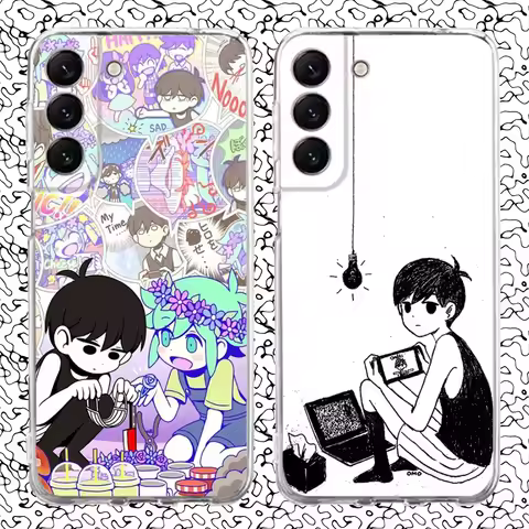 Omori Game Phone Case Silicone For Samsung S30,S23,21,22,20 Ultra,S20 FE lite,S10,9,PIus Note20ultra Cover Clear