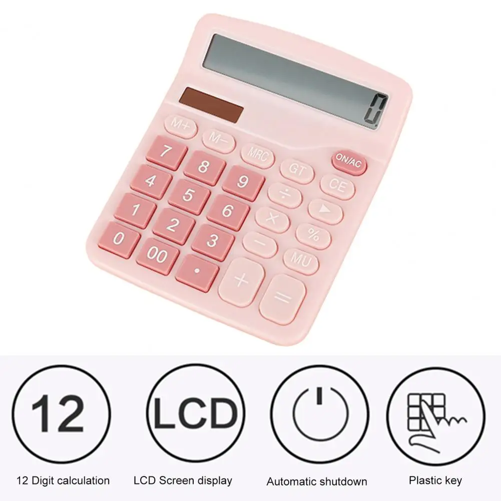 Useful Student Calculator Clear Screen Display Easy to Carry Power Supply Mini Calculator Office Supply