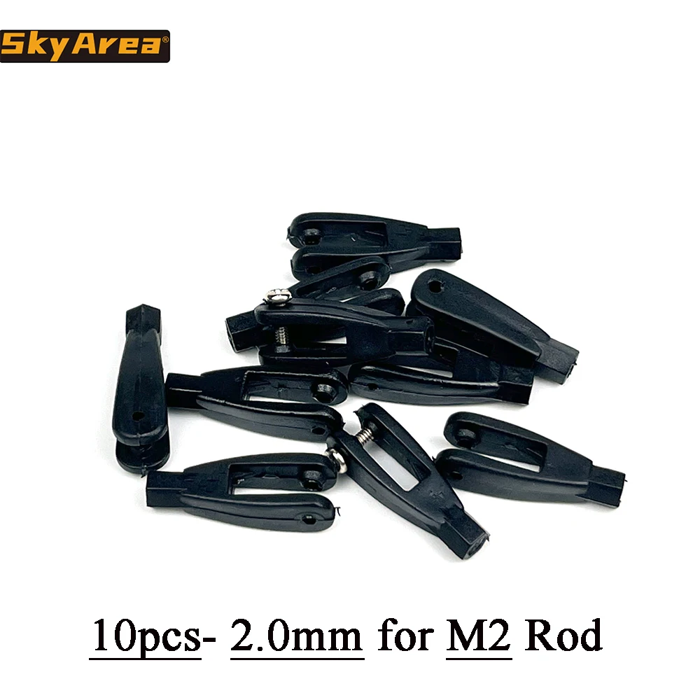 10pcs Servo Linkage Rod Clevis Coupler U-shaped Nylon Clamp 2/2.8mm for M2 M3 Push Connecting Rod  for RC Aircraft Model Parts