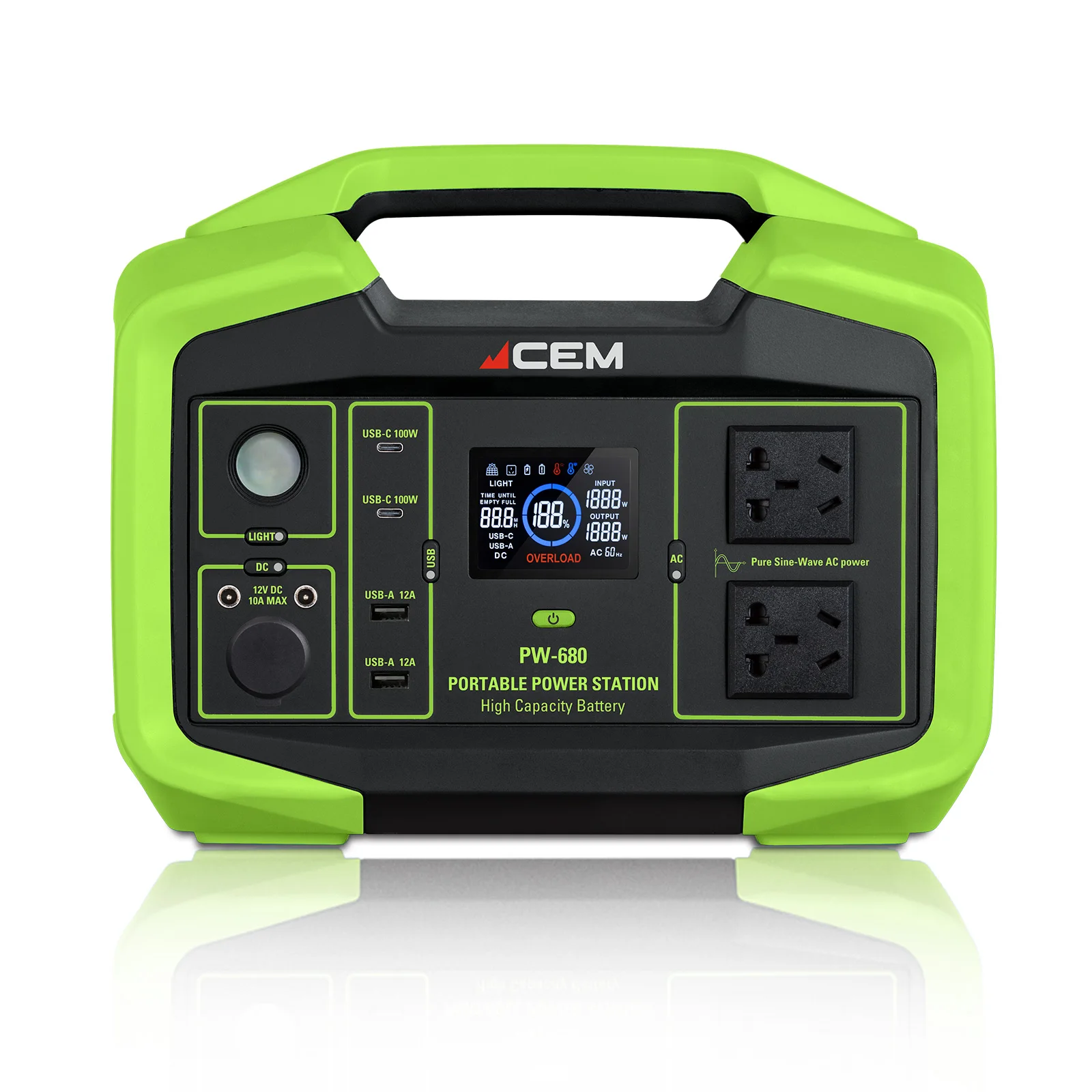 Handheld Reliable Power Supply: High Capacity Battery And Advanced Tech Features Bidirectional Inverter Technology